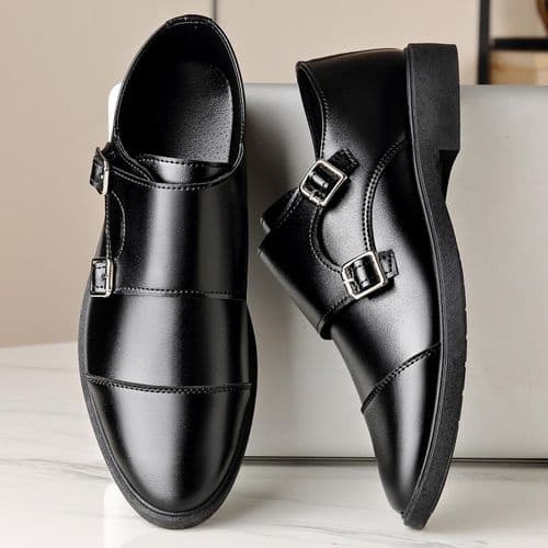 Men's Black Casual Loafers - Classic Slip-On Shoes